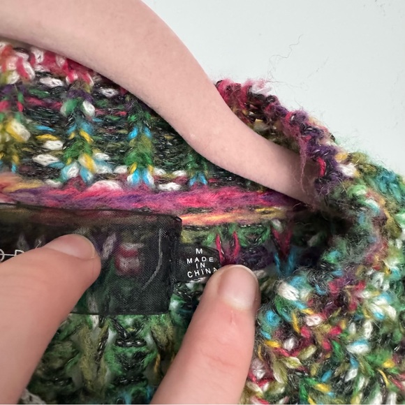 Colorful Cropped Code x Mode Angora Blend Sweater - Picture 5 of 10